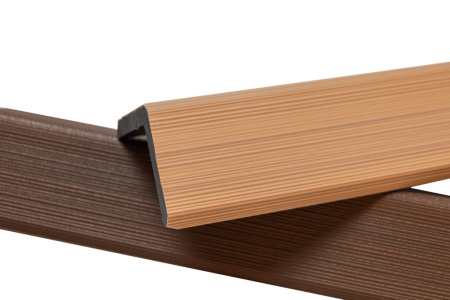 Уголок торцевой Ecodecking Скай коэкструзия 45х45х3000 Тик