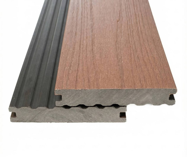 Террасная доска Ecodecking Скай коэкструзия полнотелая 140х20х3000 Тик