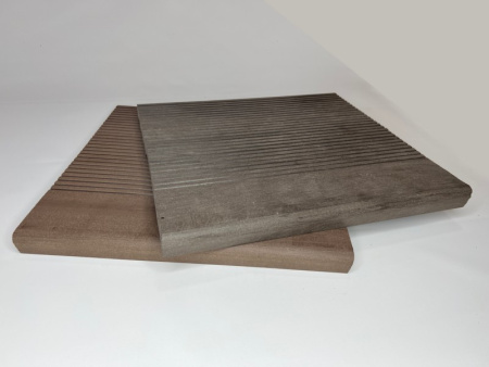 Ступень Ecodecking Техно полнотелая 345х22х4000 Шоколад