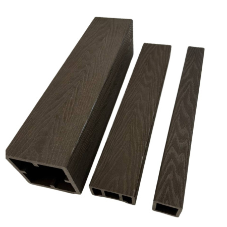 Столб для ограждений Ecodecking Техно 3D 120x120х3000 Шоколад