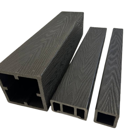 Столб для ограждений Ecodecking Техно 3D 120x120x3000 Шоколад