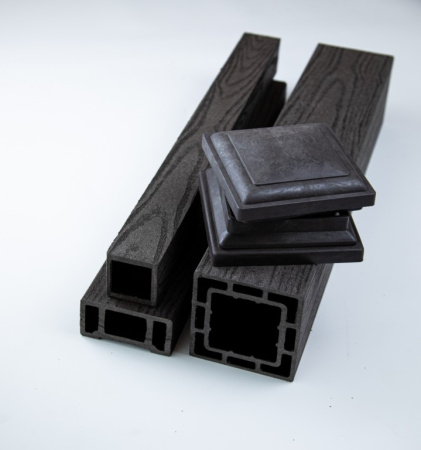 Столб для ограждений Ecodecking Техно 100x100x3000 Шоколад