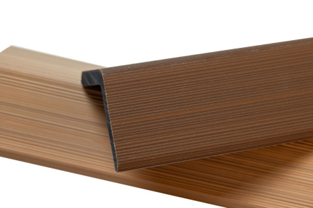Уголок торцевой Ecodecking Скай коэкструзия 45х45х3000 Тик