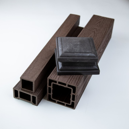 Столб для ограждений Ecodecking Техно 100x100x3000 Шоколад