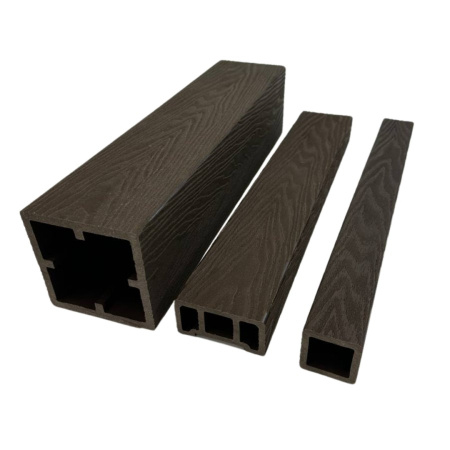 Столб для ограждений Ecodecking Техно 3D 120x120х3000 Шоколад