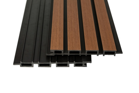 Фасадная реечная панель Экодекинг Скай коэкструзия 200х20х3000 Тик